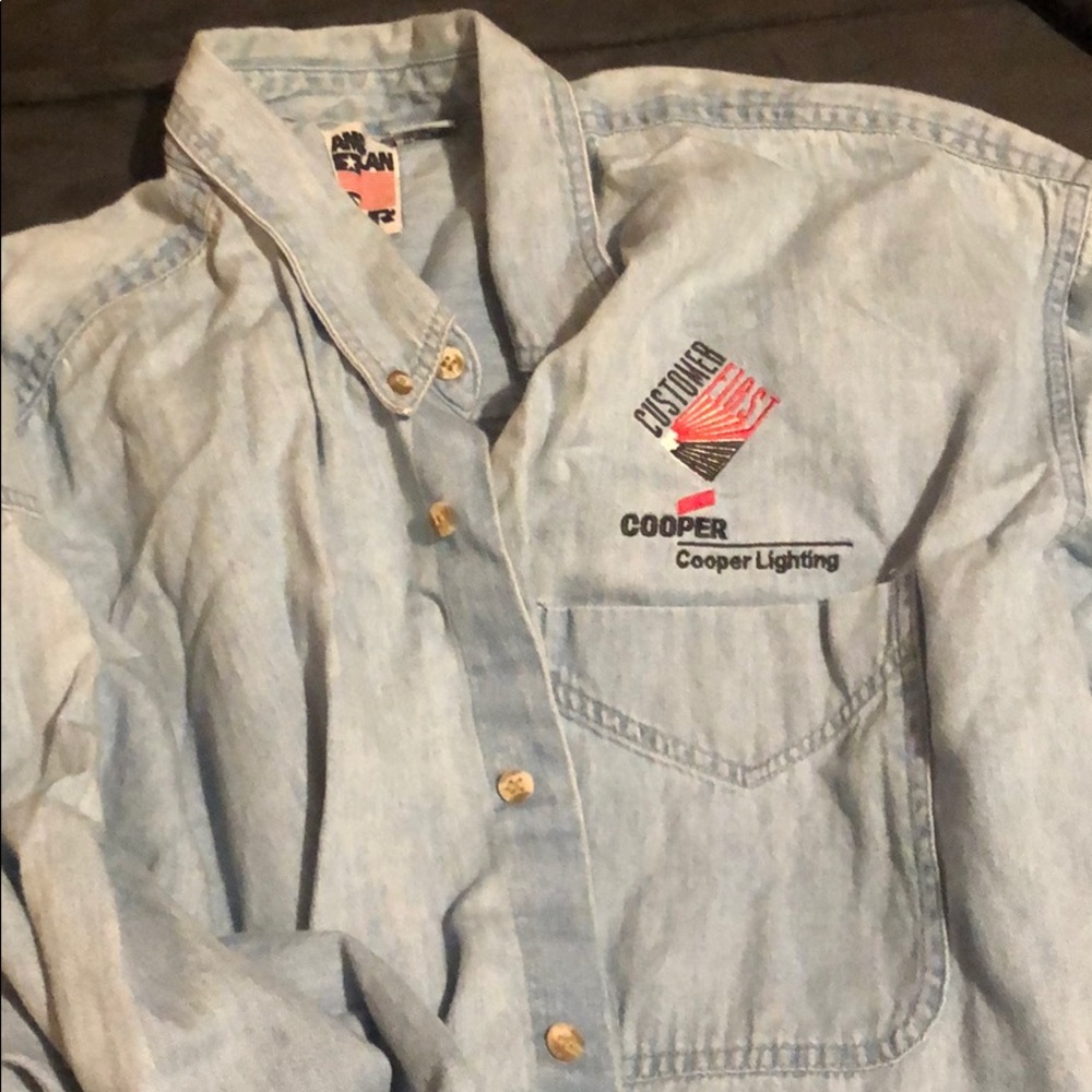 vintage oversized jean shirt